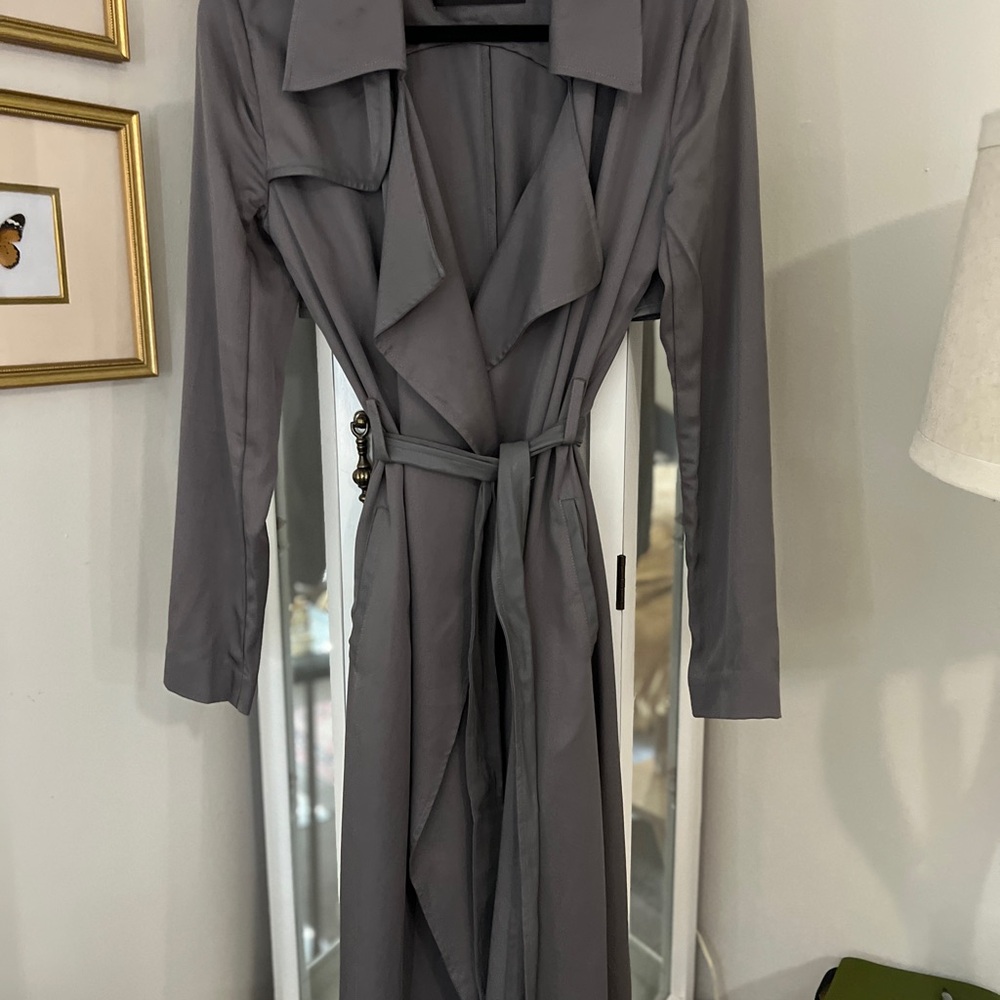 Chic Gray Trench Coat